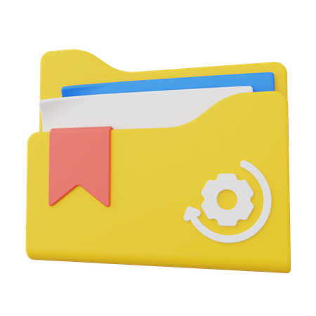 Copia de seguridad de carpeta  3D Icon