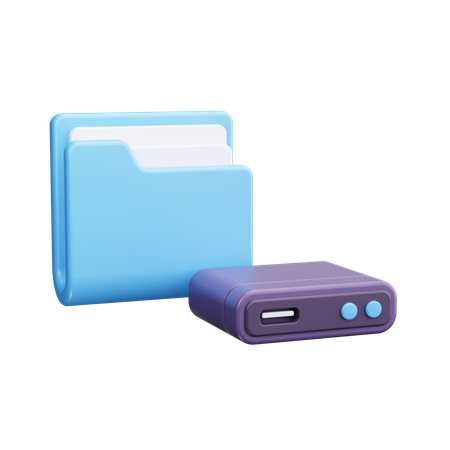 Copia de seguridad de carpeta  3D Icon