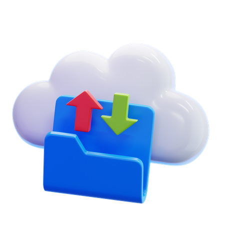 Copia de seguridad de datos en la nube  3D Icon