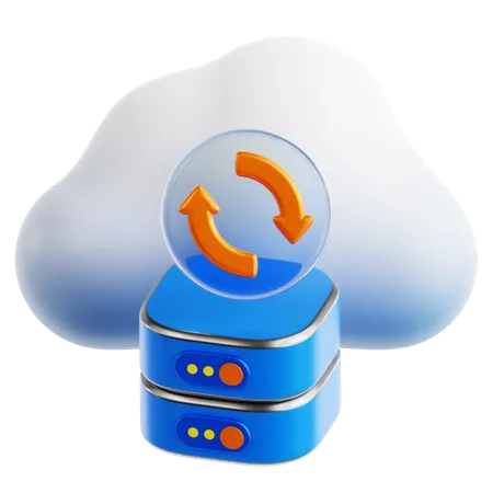 Respaldo en la nube  3D Icon