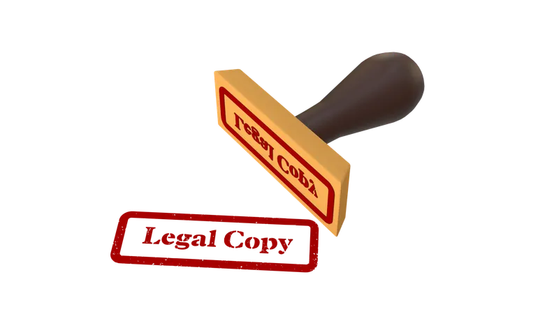 Cópia legal  3D Icon