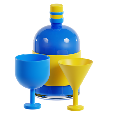 Beber copo  3D Icon