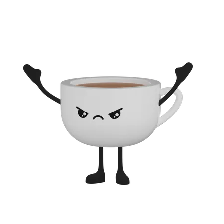 Personagem de xícara de café  3D Icon