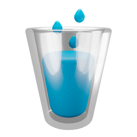 Copo de água  3D Illustration