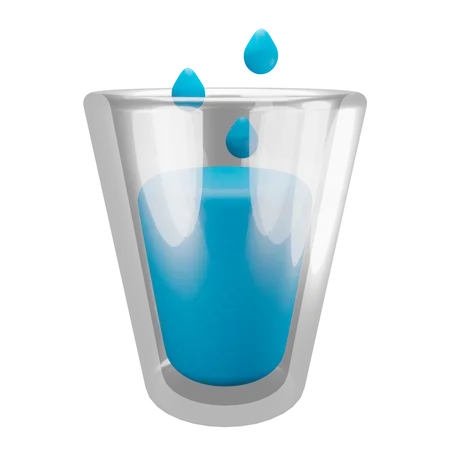 Copo de água  3D Illustration