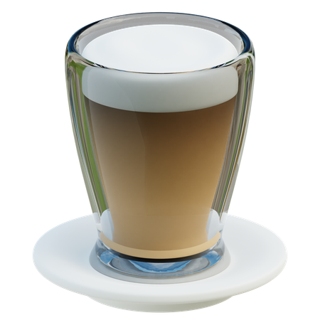 Copo de café com leite  3D Icon