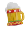 copo de cerveja de madeira