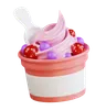 copo de iogurte congelado sorvete