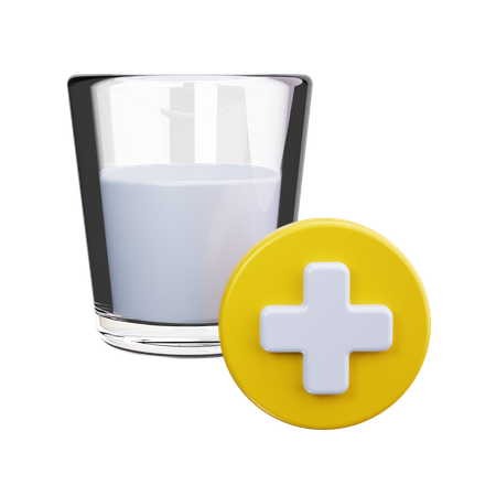 Copo de leite  3D Icon