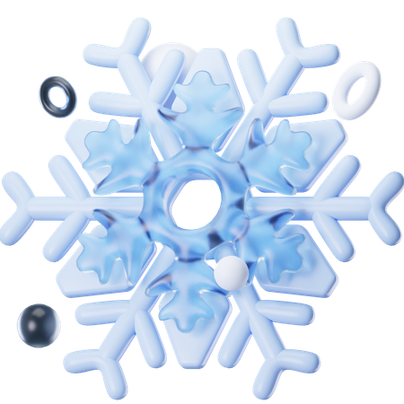 Copo de nieve  3D Icon