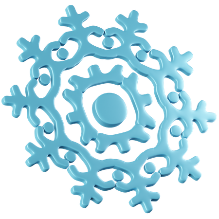 Copo de nieve  3D Icon