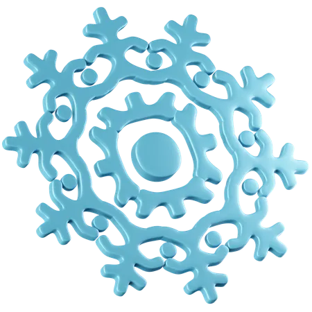 Copo de nieve  3D Icon