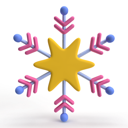 Copo de nieve  3D Icon