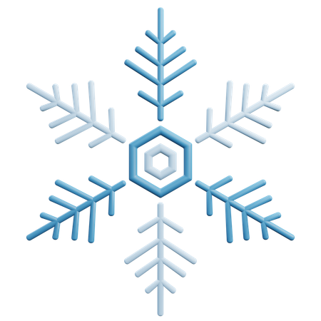 Copo de nieve  3D Icon