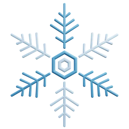 Copo de nieve  3D Icon