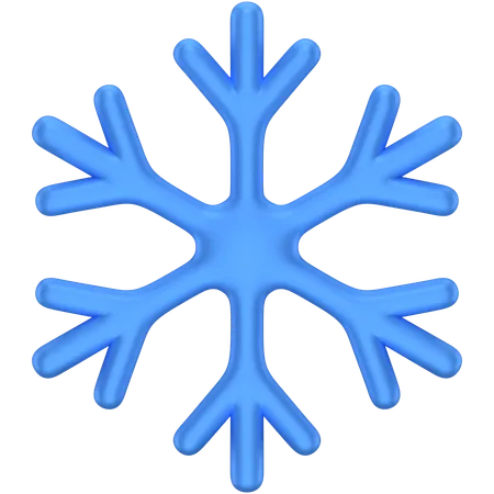 Copo de nieve azul  3D Icon