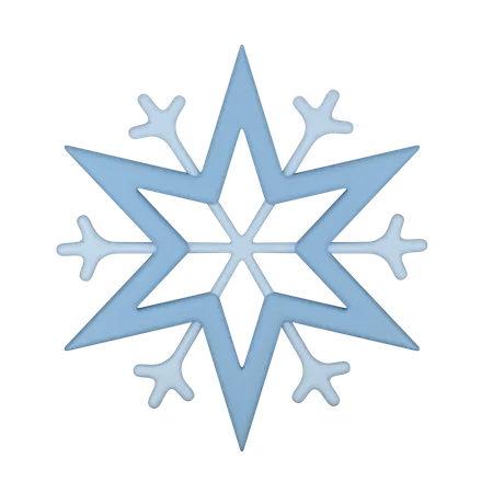 Copo de nieve de cristal  3D Icon
