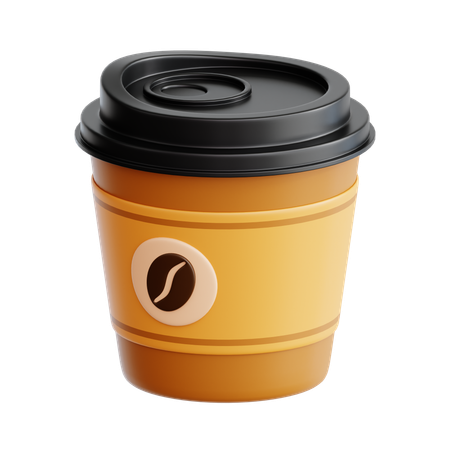 Copo de café de papel  3D Icon