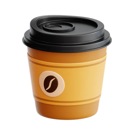 Copo de café de papel  3D Icon