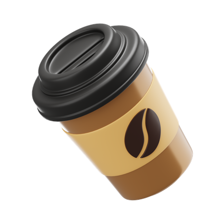 Copo de café de papel  3D Icon