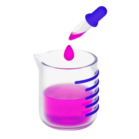 Copo de química  3D Icon