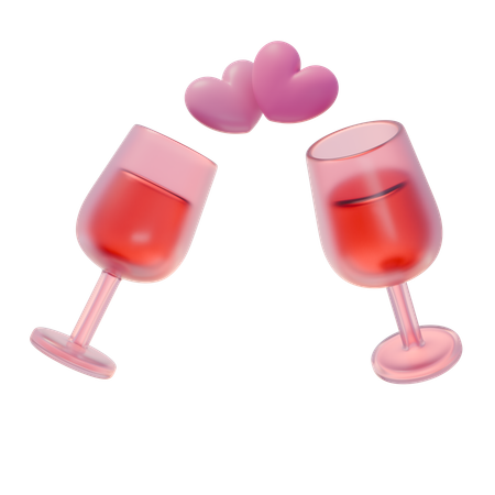 Copo de vinho  3D Icon