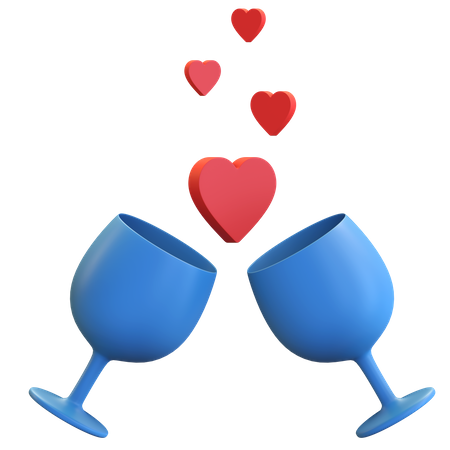 Copo de vinho  3D Icon