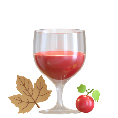 Copo de vinho  3D Icon