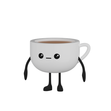 Personagem de xícara de café  3D Icon