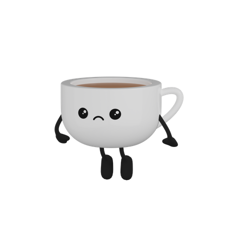 Personagem de xícara de café  3D Icon