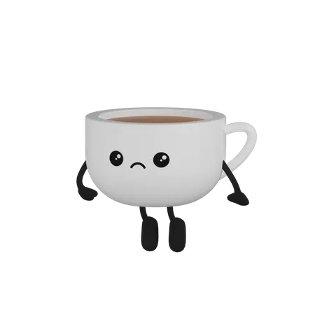 Personagem de xícara de café  3D Icon