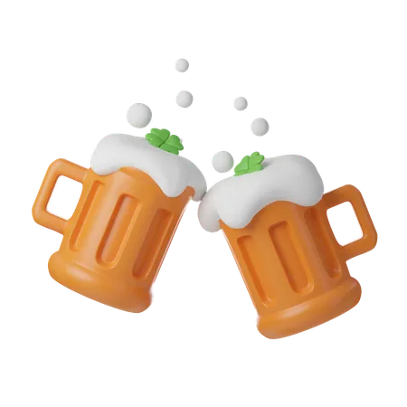 Copos de cerveja  3D Icon