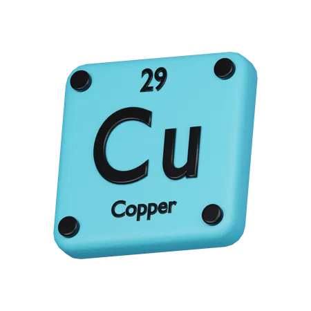 Copper Element 3 D Icon 3D Icon