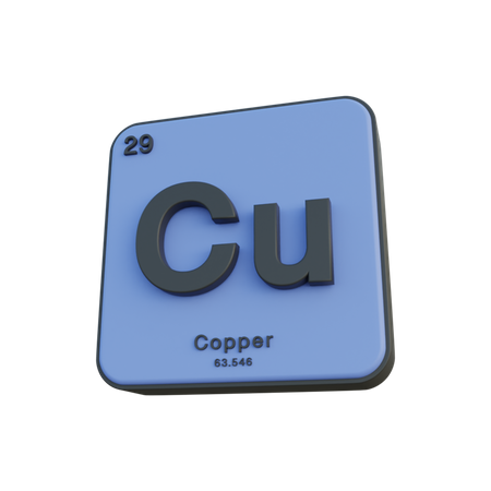 Copper  3D Illustration