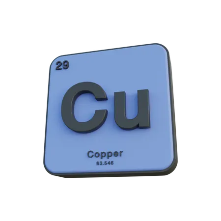 Copper  3D Illustration