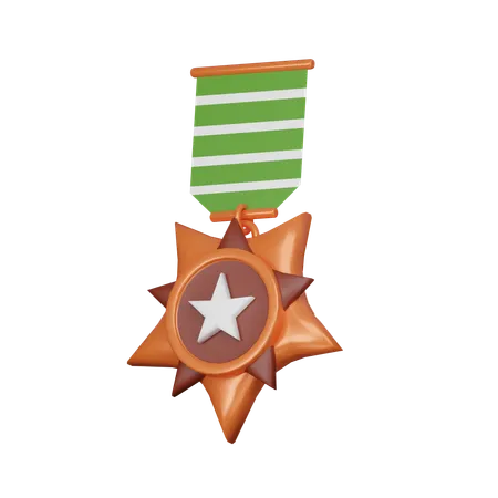 Copper medal  3D Icon