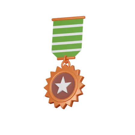 Copper medal  3D Icon