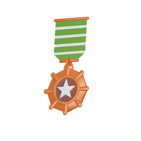 Copper medal  3D Icon