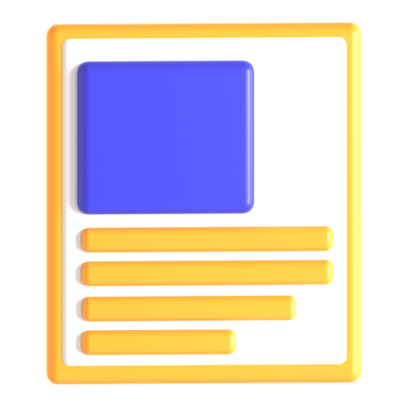 Copy Content  3D Icon
