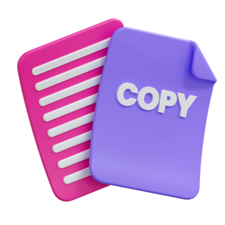 Copy File  3D Icon