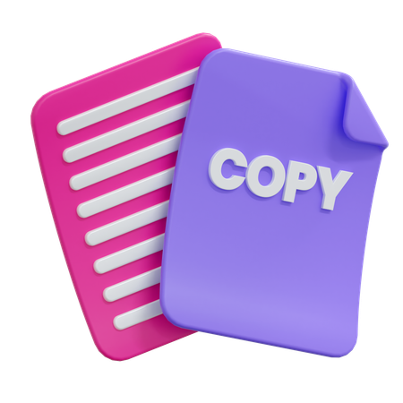 Copy File  3D Icon