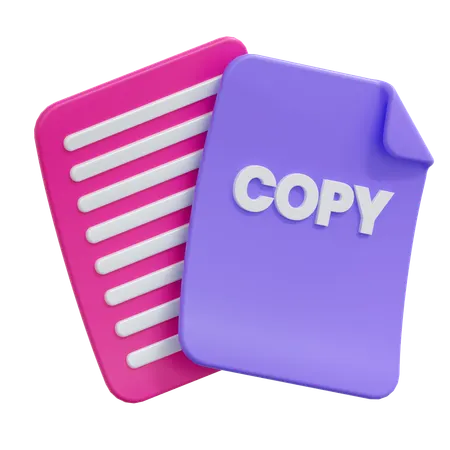 Copy File  3D Icon