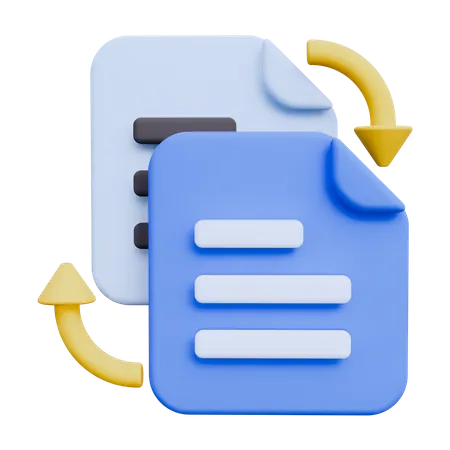 Copy Files  3D Icon