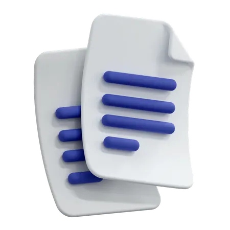 Copy Files  3D Icon