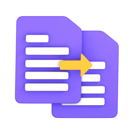 Copy Files  3D Icon