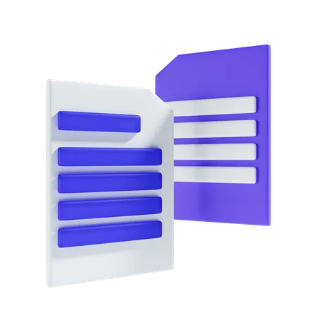 Copy files  3D Icon