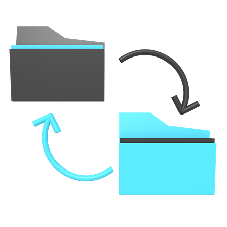 Copy Folder  3D Icon