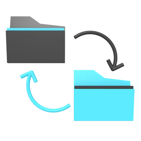 Copy Folder  3D Icon