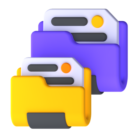 Copy Folder  3D Icon