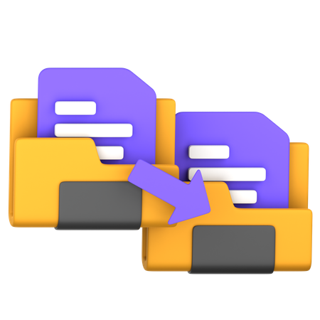 Copy Folder  3D Icon